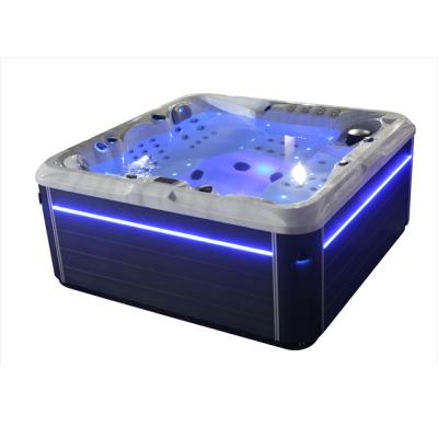 China Free Ponfit 5 Person Hot Tub Spa With Waterfall Music Speaker Hot Selling for sale