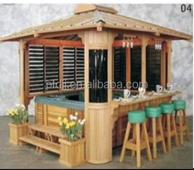 China UV-Resistant Wooden Spa Gazebo Hot Tubs Gazebo House Red Pine / White Fir Material for sale