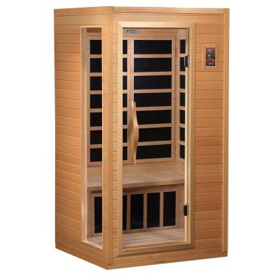 China With Transom Windows One Person Sauna Wooden Bath Steam Shower Room Indoor Luxury Infrared Shower for sale