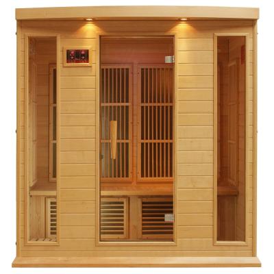 China With Transom Windows Therapy Supplies Sauna Dry Room and Portable Infrared Sauna Spa Wooden Room Ceramic Heating Tube for sale