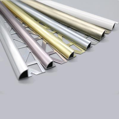 China Modern running sample service misumi 10mm office decoration wall 2.5m around corner edge aluminum tile trim for sale