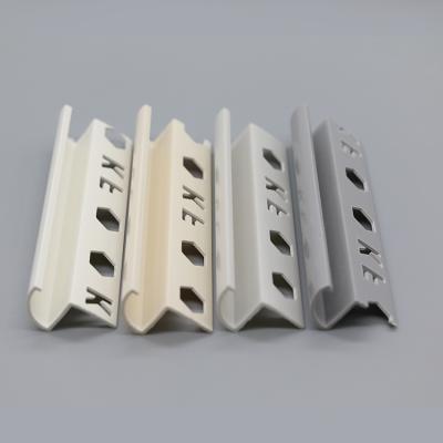 China Modern Durable Extrusion Wall Channel Finish Tile Vinyl Corner Trim PVC Trim Around Open Edge Trim for sale