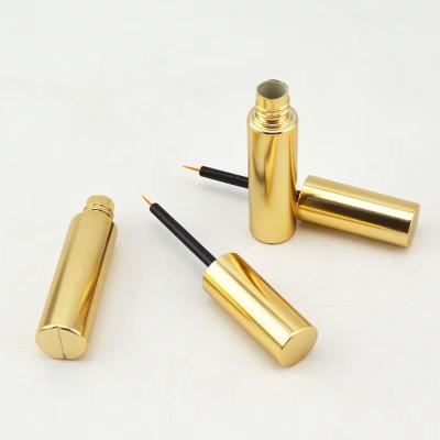 China Empty Small Mascara Tube Maker Mini Mascara Tubes With Gold Cosmetic Packaging Aluminum Cap Brush for sale