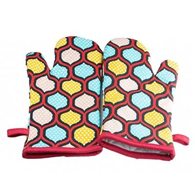 China Outdoor Waterproof Premium Silicone Oven Gloves Silicone Cotton Heat Resistant Kitchen Cooking Gloves for sale