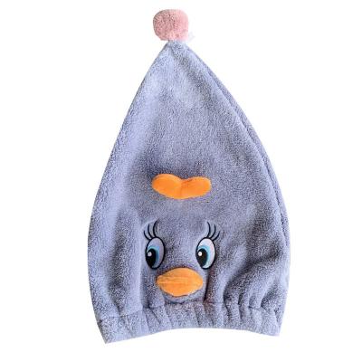 China High Quality Cartoon QUICK DRY Coral Fleece Bath Hair Cute Quick Drying Hat for sale