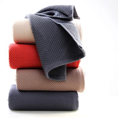 China Cotton honeycomb towel promotion QUICK DRY adult pure absorbent and breathable 100% cotton face towel wholesale for sale