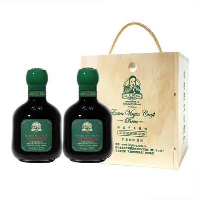 China High Quality Natural Brewed Soy Sauce Handmade High Purity Cooking Soy Sauce 430ml*2 22*11.5*20 for sale