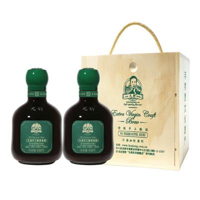 China High Quality Natural Brewed Soy Sauce Handmade High Purity Cooking Soy Sauce 430ml*2 22*11.5*20 for sale