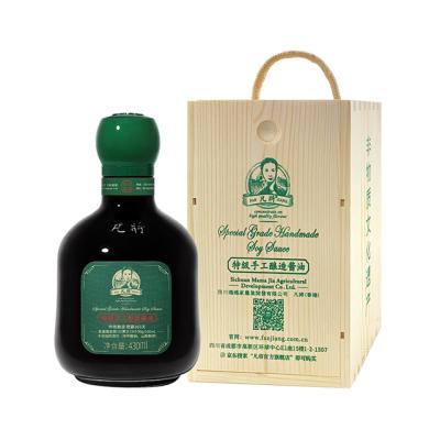 China Wholesale Factory Price 12*11*20 Bottle 430ml Special Grade Natural Fermented Handmade Soy Sauce for sale