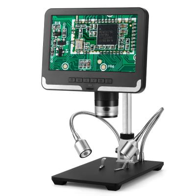 China AD206 2MP Display Adjustable Microscope Rotating Base AD206 7inch Support Image Reversal 8 LED 200X Digital for sale