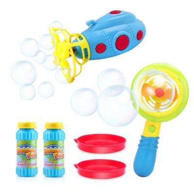 China Make Big Bubbles & Small Bubbles Environmental Protection Packing Make Big Bubbles And Small Bubbles 2 Packs Submarine Explorer And Fan Bubble Toy For Kids for sale