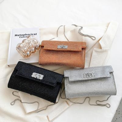 China High Quallity Trend Handle Rhinestones Evening Clutch Bag For Women Crystal Diamonds Dinner Party Wedding Purses Shoulder Bag for sale