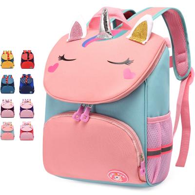 China Waterproof Cartoon Animal Kids School Bags Wholesale Factory Hot Sale Cute for Boy Girls Travel Backpack for sale