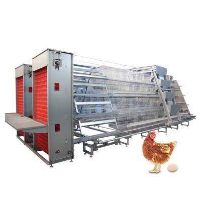 China Layer Chicken Farming Fully Automatic Poultry Farming Battery H Type Egg Layer Chicken Cages for sale