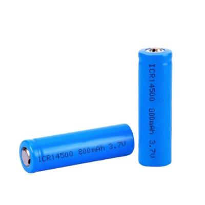 China Toys Customized Rechargeable ICR 14500 Li-ion Battery 3.7v 800mah 14500 500mah 3.7v In Stock for sale