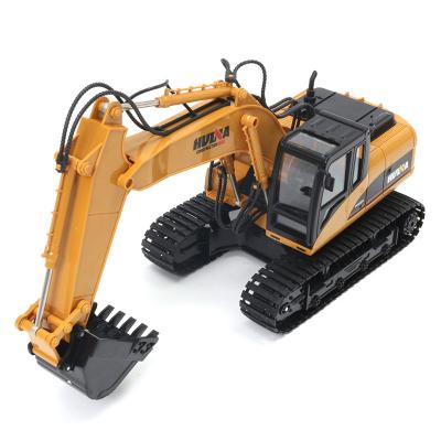 China 15 Channel HUINA Toys 1350 1/14 RC Truck 2.4G Car Tractor Model Engineering Car 15 Channel Remote Control Excavator for sale