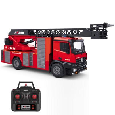 China RC hobby 1:14 alloy sprinkler ladder fire truck toys rc cars hobby for kids for sale