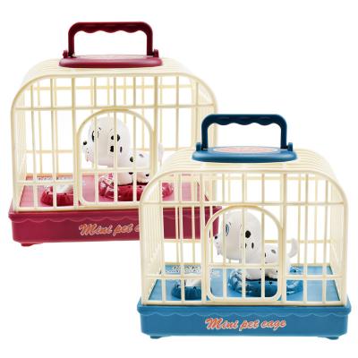 China Voice control; 3 Ages Children Intelligent Hobby Electric Cartoon Pet Toys Intelligent Voice Control Smelling Dog Cage With Light And Music for sale