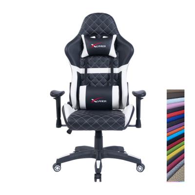 China Silla Gamer Best High Quality Leather Extended Cooling Rotation High Back Packing Seat Ergonomic Luxury Gamer Gaming Chair for sale