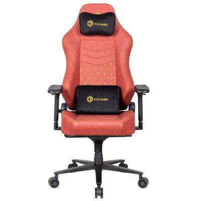 China Newest Cheap Leather High End Luxury Lift Cooling Spinning Game Racing Chair Custom Gaming Chair With Magnetic Pillow for sale