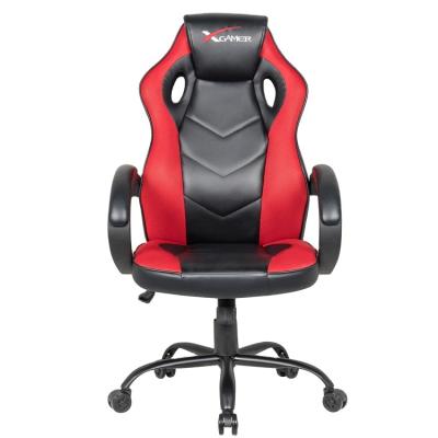 China (Height)Anji Adjustable Red Comfortable Leather Office Computer PC Gaming Swivel Racing Gaming Chair for sale