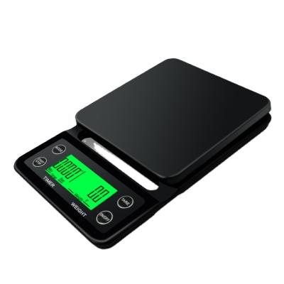 China WITH LID 3kg With Timing Convenient Accurate Kitchen Digital Coffee Scale for sale