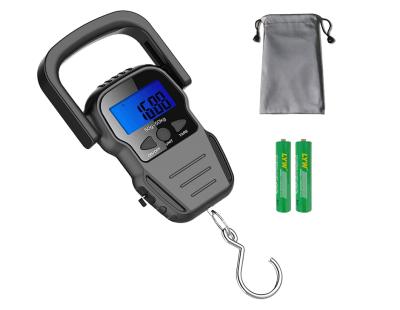 China 110lb/50KG Portable Luggage Scale LCD Display Digital Fish Scale Waterproof Bag for sale