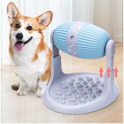 China Viable Adjustable Pet Driver Bowl Dog Food Leakage Toy Iq Brain Training Interactive Slow Dog Training Toy for sale