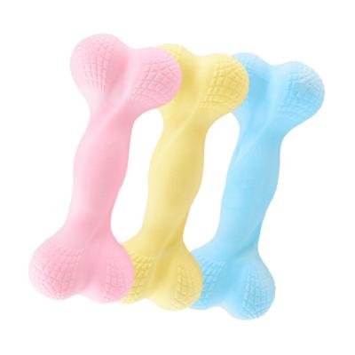 China Eco-friendly Scented Dog Bone Foam Viable Manufacture Bone Tpr Molar Toys Shaped Dog Pet Chew Toy for sale