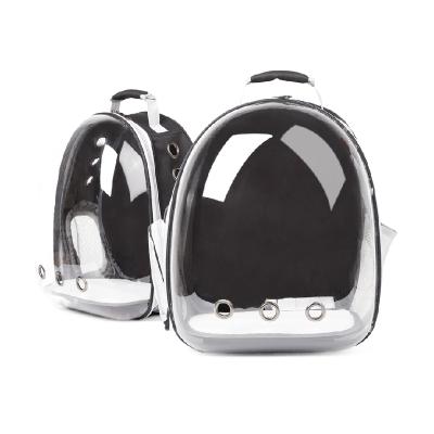 China Cat Outside Backpack Bag Portable Space Capsule Viable Transparent Pet Breathable Pet Backpack Carrier for sale