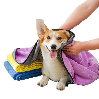 China Durable Custom Wholesale Quick-Drying Soft And Thick Lint Free Dryer Dog Grooming Dryer Absorbent Microfiber Towel For Cats for sale