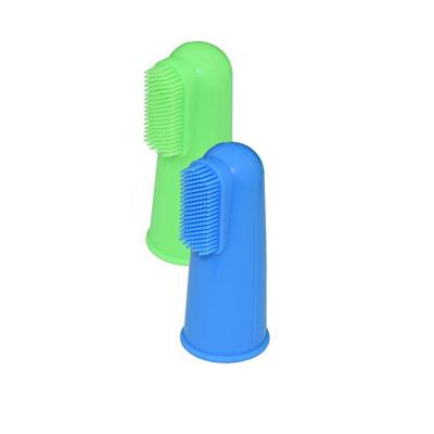 China Sustainable Dog Silicone Finger Toothbrush Handle Toothbrush for Dogs, Cats and Most Pets for sale