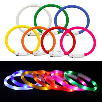 China Led Collar Viable Luminous Flashing Colorful Glowing Dog Collars Led Dog Collar for sale