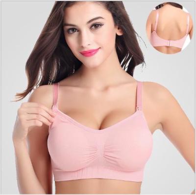 China High Quality Breathable Maternity And Nursing Bras Feeding Front Opening Seamless Wireless Mommy Lift Lactation Nursing Bra for sale