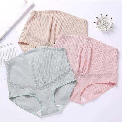 China High Waist Antibacterial Hot Selling High Quality Maternity Women's Lace Dressing Underwear Breathable Panties for sale