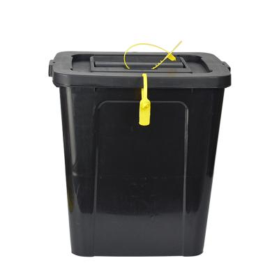 China Foldable Plastic Lockable Vote Drop Black Ballot Box for sale