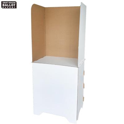 China Custom Corrugated Portable Voting Booth Folding Cardboard Voting Booth for sale