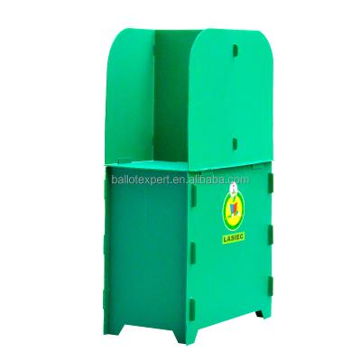 China Recycled Corrugated Plastic Collapsible Platform Voting Voting Booth For 2 Person for sale