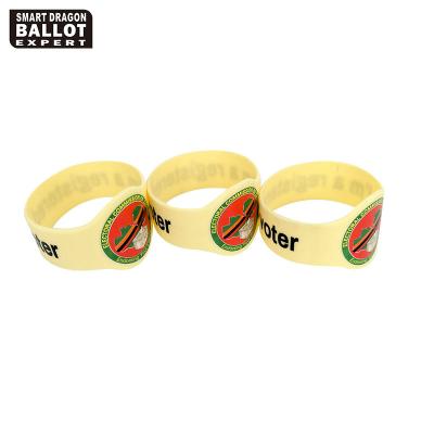 China Custom Printed Wristbands Silicone Election Campaign Silicone Wristband For Election Activities for sale