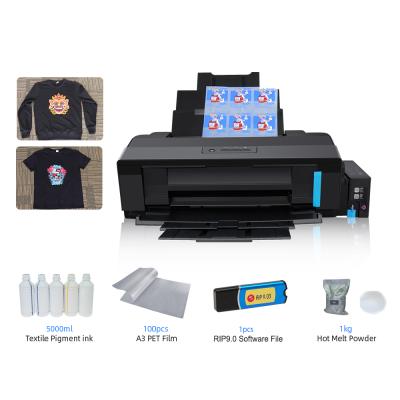 China Hotels Factory Price DTF Digital Heat Transfer Film A4 L805 T-shirt DTF Printer Full Set With Toner Freely for sale