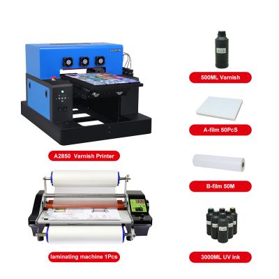 China Cheapest hotels A3 dtf UV printer with UV varnish dtf printer skateboard transfer for sale