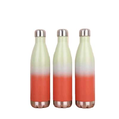 China Double 750ML Stainless Wall Sustainable Vacuum Flat Minaral Water Bottle for sale