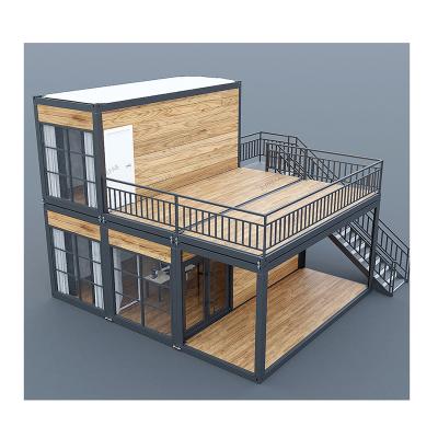 China 3 bedroom prefabricated house two storey wooden container house en venta