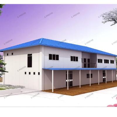 China Two bedroom sandwich Panel Tiny house Economic prefabricated Houses Simple dormitory prefab house for sale