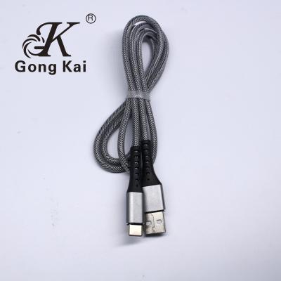 China Strong durable super cool colorful made of China high quality nylon tpye-C metal usb cable for sale