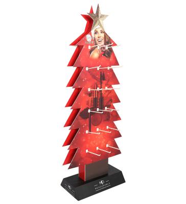 China New Design Eco-friendly Cardboard Christmas Tree and New Style Retail Game Display Rack Corrugated Rack for sale