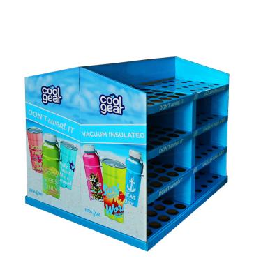 China Advertising Retail Store Paper Display For Beverage Chocolate Cardboard Corrugated Paper Material Floor Display For Store Retail for sale