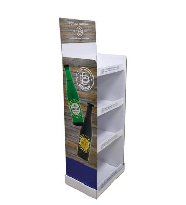 China Eco-friendly Floor Paper Material Cardboard Promotion Shelf Retail Display Stands For Tea Slim Pouch Strong Customized Corrugated Stand for sale