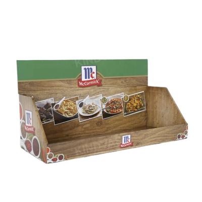 China Advertising Or Promotion Paper Box Supermarket Seasonings Food Retail Shelves PDQ Cardboard Display Box for sale