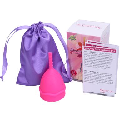 China Lady Menstruation Reusable Organic Medical Silicone Menstrual Cup for sale